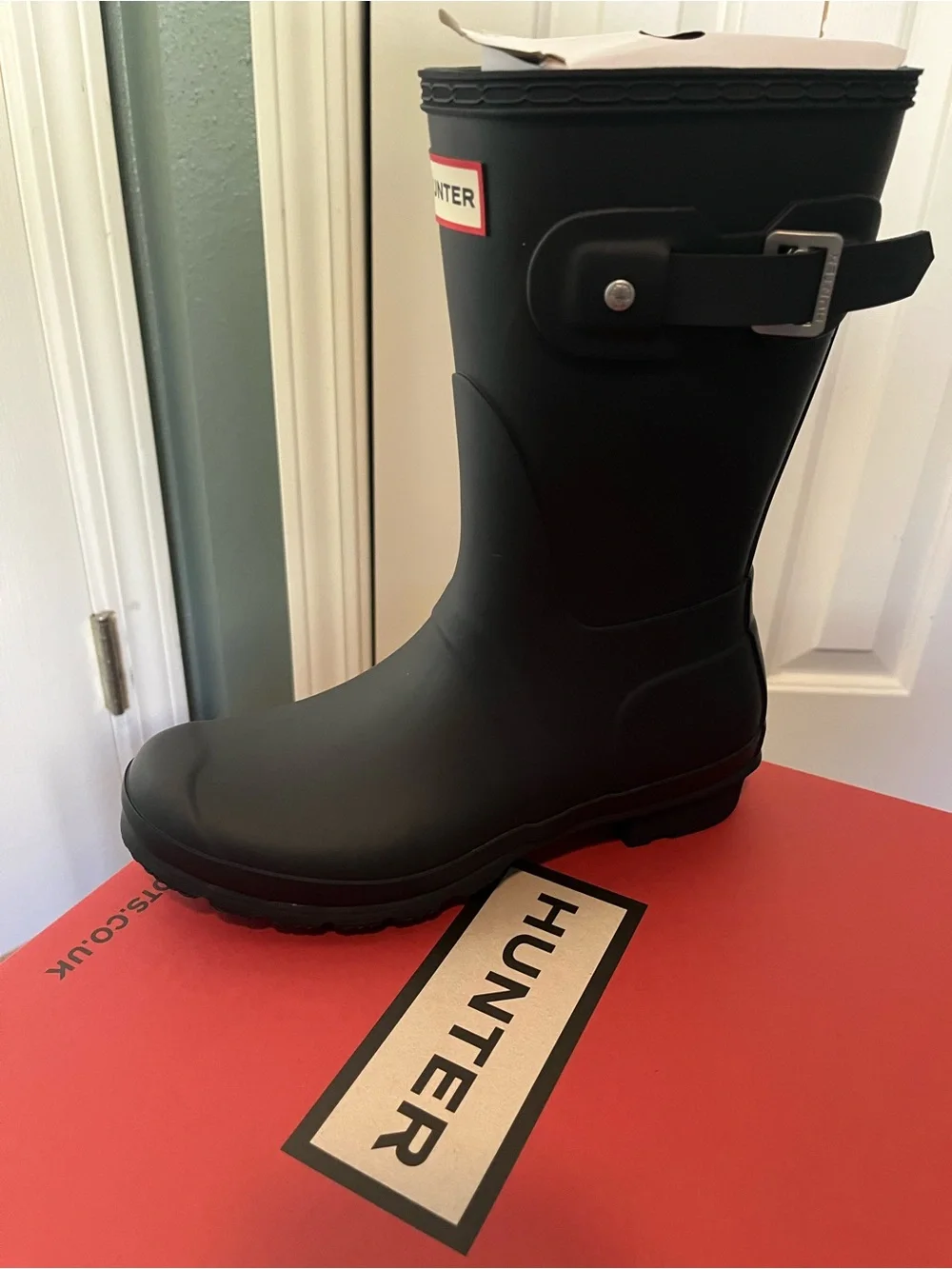 Hunter Black Women's Matte Rain Boot
